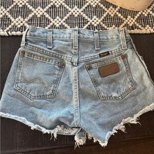 Wrangler Women's Light Blue festival style Frayed Denim Shorts